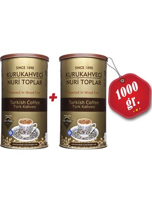 Nuri Toplar Türk Kahvesi Yuvarlak Metal Kutu 2X500 gr