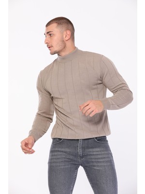 Julude Vizon Erkek Yarım Balıkçı Triko Kazak P-00000474