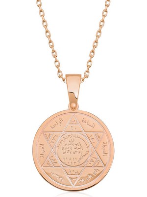 XMARKETTR ​925 Ayar Gümüş Süleyman Mührü Gümüş Kolye