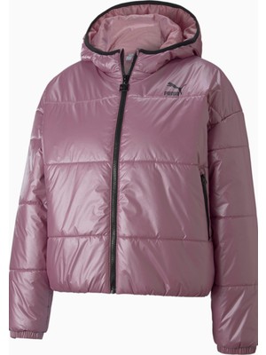 Puma 53696946 Classics Hooded Shiny Padded Jacket  Kadın Ceket