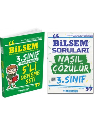 Zeki Çocuk Bilsem 3.Sınıf Denemesi ve Bilsem Soruları Nasıl Çözülür Kitabı