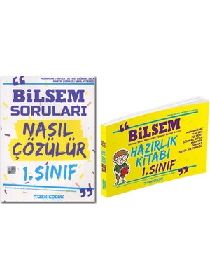 Zeki Çocuk Bilsem 1.Sınıf Hazırlık Kitabı ve Bilsem Soruları Nasıl Çözülür Kitabı