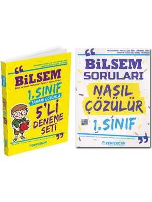 Zeki Çocuk Bilsem 1.Sınıf Denemesi ve Bilsem Soruları Nasıl Çözülür Kitabı