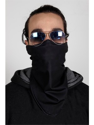 Snowsea Defalarca Yıkanabilir Siyah Yüz Maskesi / Unisex  C5051