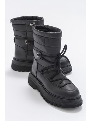 Luvi Weld Siyah Cilt Kadın Kar Botu