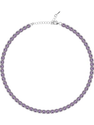 Merano Design 5mm Mor Su Yolu Choker