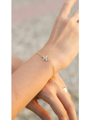Tufanlar Kuyumculuk Altın Ince Yıldızlı Bileklik 20 cm