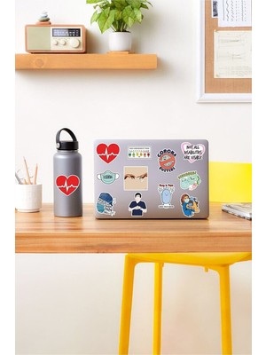 Kt Grup - Doktor Medicine Temalı Laptop Notebook Tablet Sticker Set 4