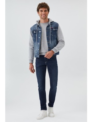 Lee Cooper Pablo Erkek Kapüşonlu Jean Ceket