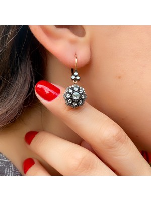 Kayra Mücevher Gül Elmas ve Pırlantalı Küpe EK04