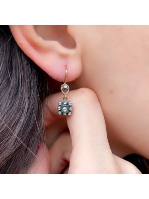 Kayra Mücevher Kare Elmas Küpe EK02