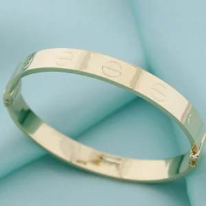 14 Ayar Altın Fantezi Kelepçe Bilezik