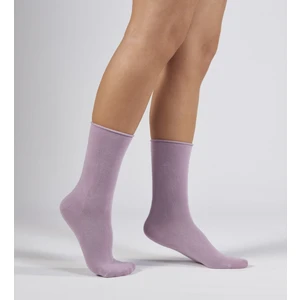 Lila Modal Lastiksiz Dikişsiz Kadın Soket Çorap