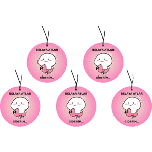 Jet Hızında 5'li Set Belaya Atlar Giderim Tasarımlı Tatlı Dekoratif Oto Kokusu