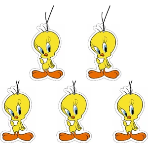 Jet Hızında 5'li Set Sevimli Tweety Tasarımlı Dekoratif Oto Kokusu