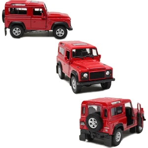 Land Rover Çek Bırak Metal Oyuncak Araba 10 cm Kırmızı
