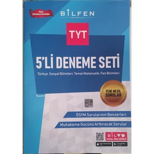 Bilfen Yayınları TYT 5'li Deneme Seti Ösym Sorularının Benzeri 2022 Basım