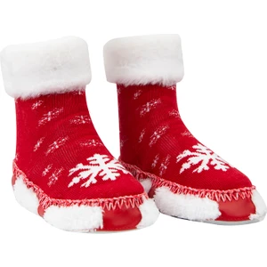 Kırmızı Kar Tanesi Desenli Çocuk Slippers