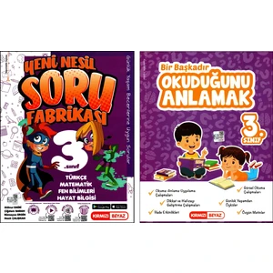 Kırmızı Beyaz Yayınlar 3.Sınıf  Soru Fabrikası+Bir Başkadır Okuduğunu Anlamak 2 Kitap