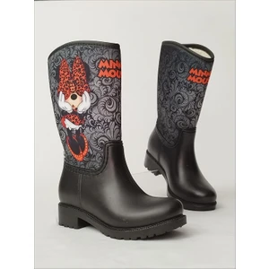 Sea & Blue Shoes Minnie Büyük Tokalı Su Geçirmeyen Kız Çocuk Yağmur Çizmesi