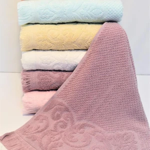 Z&n Style Çeyizlik 50X90 Cm. Bukle Jakarlı Saçaklı El&yüz 6'lı Lüks Havlu Seti