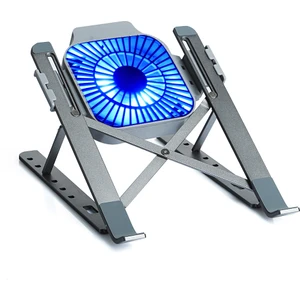 Portable Stand 9cm Fanlı Kademe Yükseklik Ayarlı 15.6"e Kadar Destekli Alüminyum Katlanabilir Notebook Standı (TXACNBPS03)