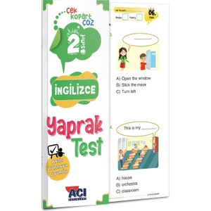 Açı Yayınları 2. Sınıf İngilizce Çek Kopart Yaprak Test