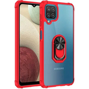 Kip GSM Samsung Galaxy A12 Kılıf Arkası Şeffaf Köşeleri Renkli Tank Kılıf