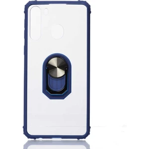 Kip GSM Samsung Galaxy A21 Kılıf Arkası Şeffaf Köşeleri Renkli Tank Kılıf