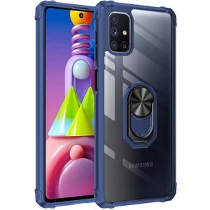 Kip GSM Samsung Galaxy M51 Kılıf Arkası Şeffaf Köşeleri Renkli Tank Kılıf