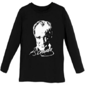 Fires Giyim Atatürk Uzun Kollu Penye Süper Kaliteli 23 Nisan 29 Ekim Atatürk Uzun Kol Tişört