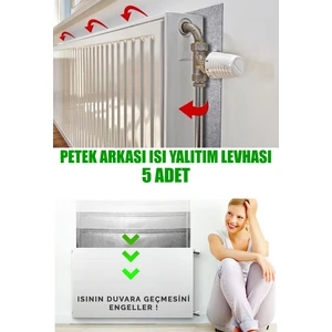 Ankaflex 5 Adet Kalorifer Peteği Arkası Isı Yalıtım ve Izolasyon Levhası Radyatör Arkalığı Yalıtım Malzemesi