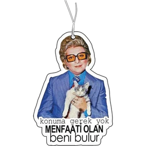 Zeki Müren Konuma Gerek Yok Komik Tasarımlı Dekoratif Oto Araç Kokusu ve Aksesuarı
