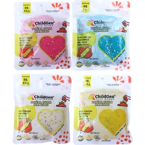 Doğal Oyun Hamuru - 6lı 6X125 gr Vakumlu Kartuş Paket - (Ecopack-Refill)