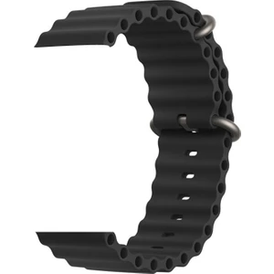 Apple Watch Ultra Kordon Yeni Dizayn Silikon HS05 Siyah