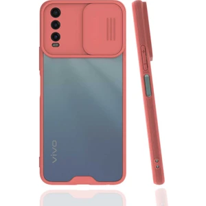 Kip GSM Vivo Y20S Kılıf Kamera Lens Korumalı Sürgülü Slayt Kılıf