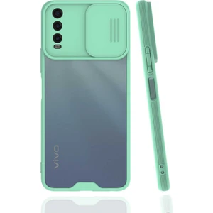 Kip GSM Vivo Y20S Kılıf Kamera Lens Korumalı Sürgülü Slayt Kılıf