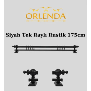 Tek Raylı Rustik - Rustik Perde Askısı