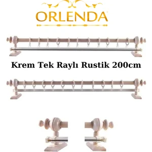 Tek Raylı Rustik - Rustik Perde Askısı