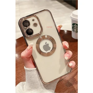 iPhone 12 Uyumlu Köşeleri Renkli Şeffaf Kamera Korumalı Silikon Luxury Telefon Kılıfı