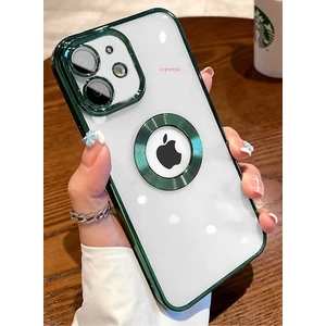 iPhone 12 Uyumlu Köşeleri Renkli Şeffaf Kamera Korumalı Silikon Luxury Telefon Kılıfı
