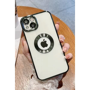 iPhone 13 Uyumlu Köşeleri Renkli Şeffaf Kamera Korumalı Silikon Luxury Telefon Kılıfı