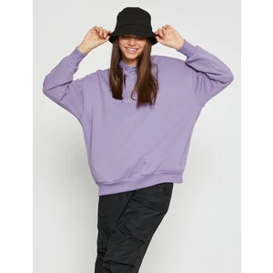 Basic Oversize Sweatshirt Kapüşonlu