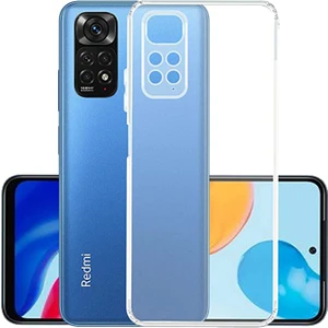 Xiaomi Redmi Note 11 Kılıf Şeffaf 3D Kamera Lens Korumalı Tıpalı Silikon