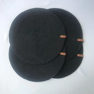 4'lü Siyah Yıkanabilir Amerikan Servis Supla 37 cm