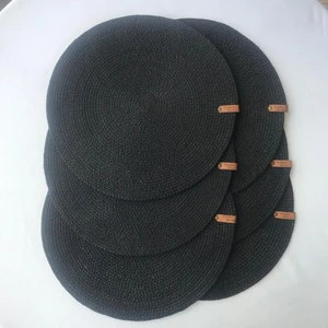 6'lı Siyah Yıkanabilir Amerikan Servis Supla 37 cm