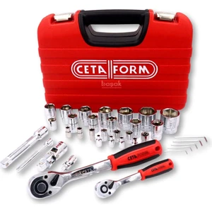 Ceta Form 35 Parça 4-32MM 1/4"+1/2" Lokma Takımı Plastik Kutulu