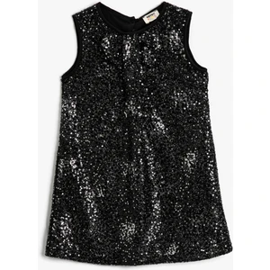 Pul Payet İşlemeli Abiye Elbise Kolsuz