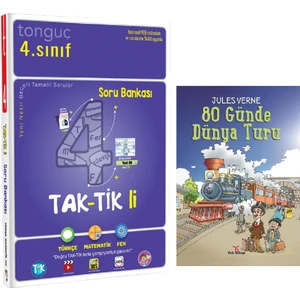 Tonguç Akademi 4. Sınıf Taktikli Soru Bankası ve 4. Sınıflara Yönelik 80 Günde Dünya Turu Okuma Kitabı