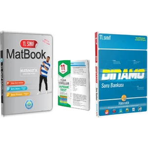 Rehber Matematik  11. Sınıf Matbook Video Ders Kitabı ve Dinamo Matematik Soru Bankası Seti (2 Kitap+1 Yaprak Test)